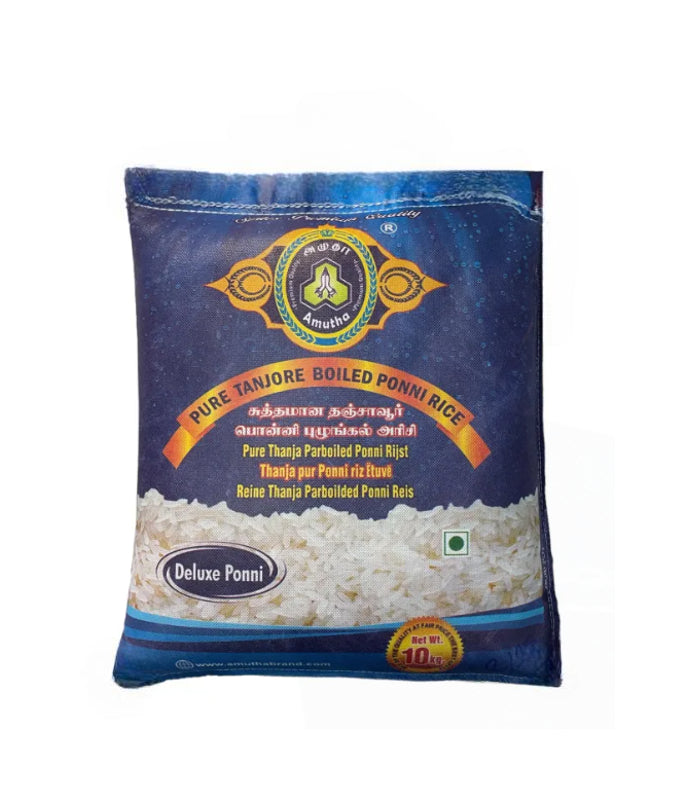 Buy Amutha Thanjavur Ponni Rice (Boiled) online at Worldfoodhub | Premium Quality South Indian Rice