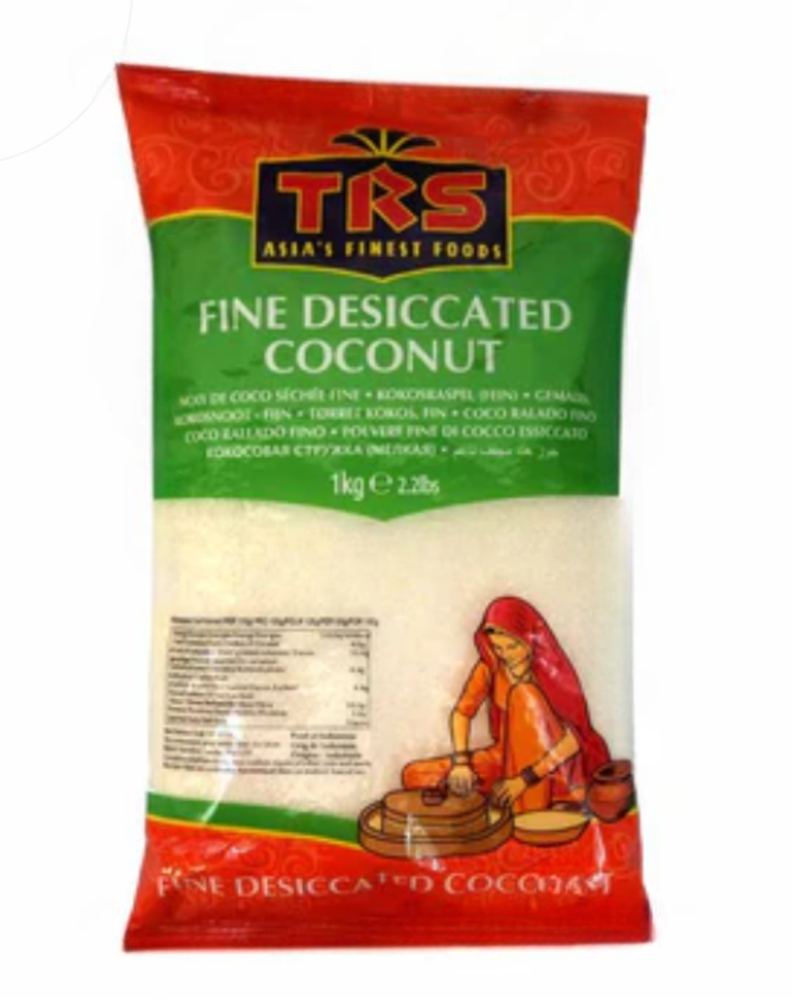 TRS Coconut Desiccated Fine 500g – Pure Coconut Powder for Cooking and Baking