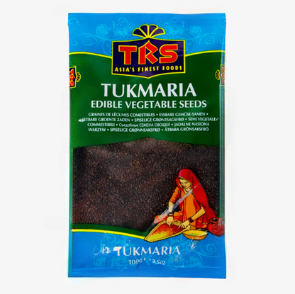 TRS Tukmaria Basil Seeds 100g - Premium Basil Seeds for Falooda, Drinks, and Desserts