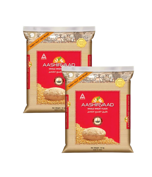 Aashirvaad Atta / Wheat Flour Export Pack of 2 * 10Kg