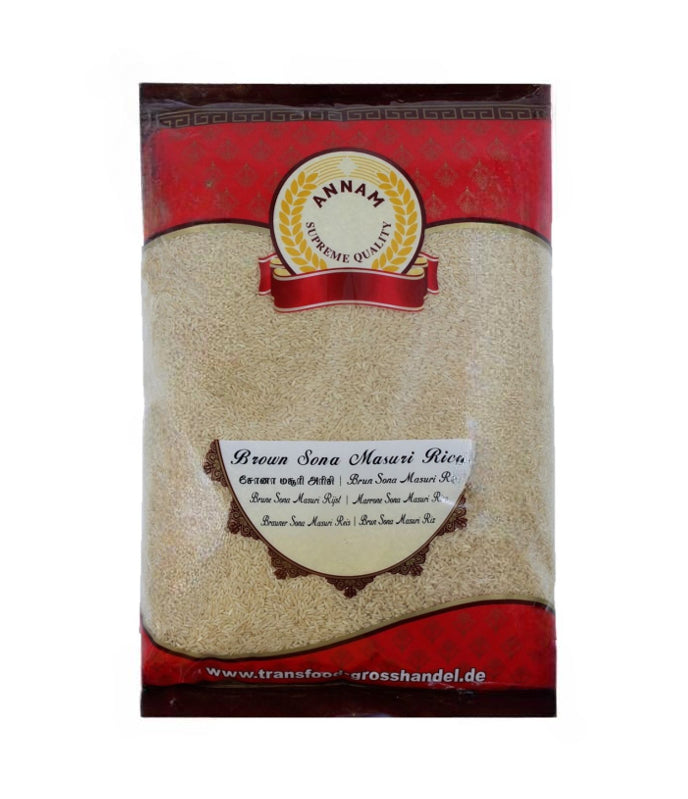 Buy Annam Brown Sona Masoori Rice online at Worldfoodhub | Premium Quality Whole Grain Rice for Healthy Meals