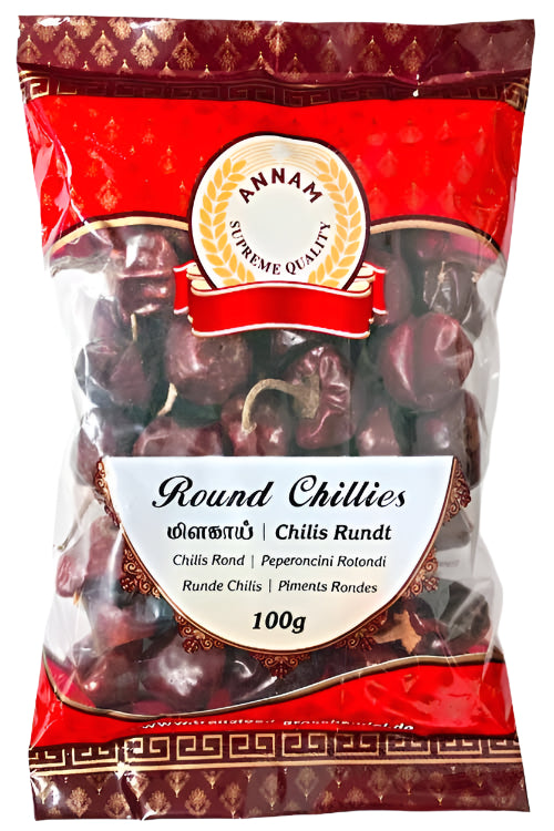 Annam Dried Round Red Chilli 500g available at Worldfoodhub – perfect for adding intense heat and authentic flavors to global recipes.