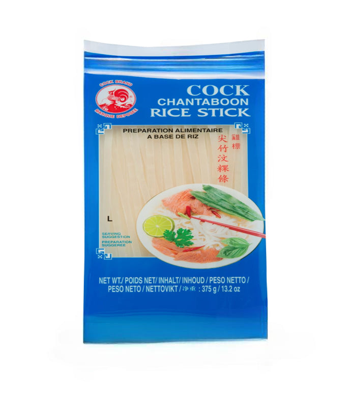 Buy COCK Rice Stick 5mm (375g) online at Worldfoodhub | Authentic Thai Rice Noodles for Soups & Stir-Fries