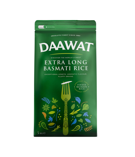 Daawat Extra Long Basmati Rice – Premium quality basmati rice available at WorldFoodHub