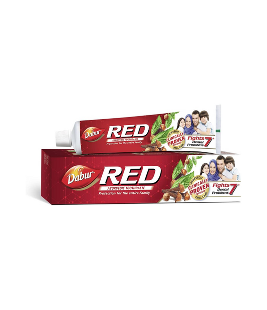 Dabur RED Ayurvedic Herbal Toothpaste – Natural Oral Care – 100g – Available at WorldFoodHub