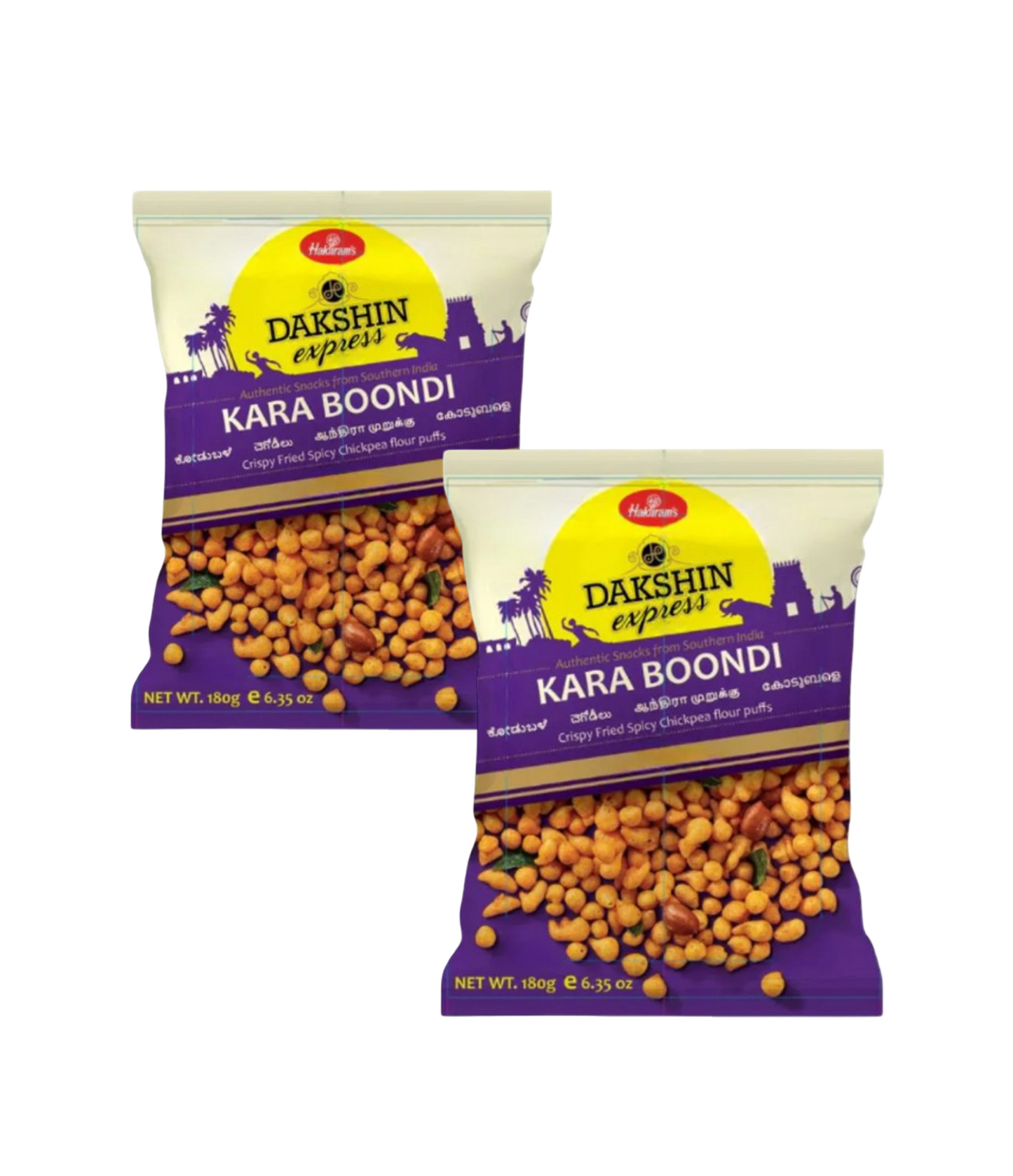 Haldirams Dakshin Express Kara Boondi - Pack of 2 x 180g