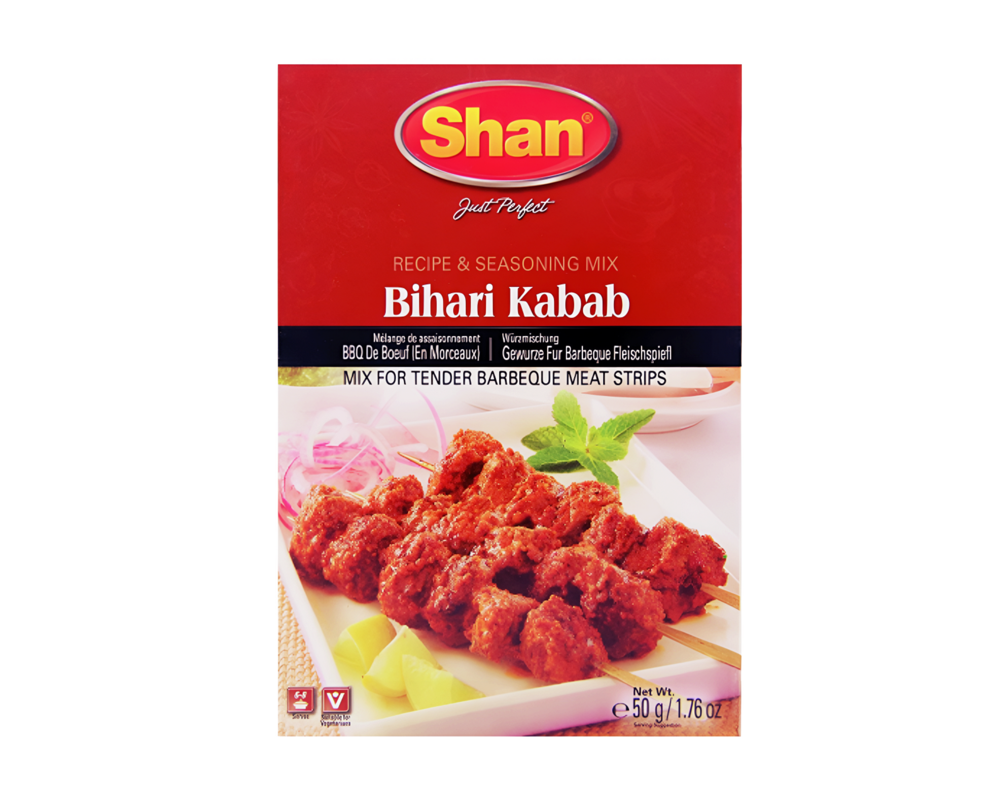 Shan Bihari Kebab Masala 50g – Authentic Pakistani BBQ Spice Mix for Juicy & Flavorful Kebabs | Worldfoodhub