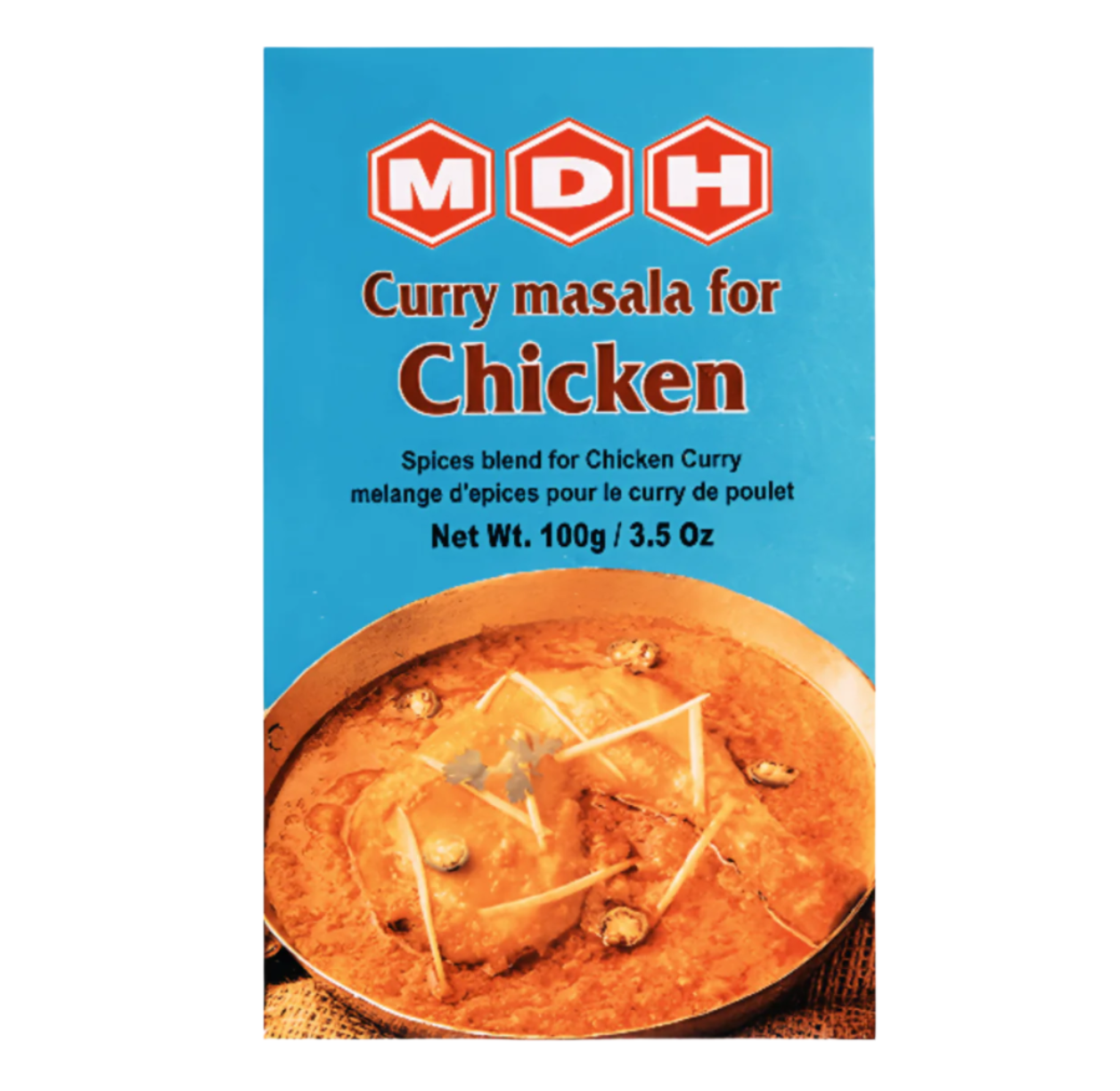 MDH Chicken Curry Masala for rich, authentic Indian chicken and vegetarian dishes available at Worldfoodhub