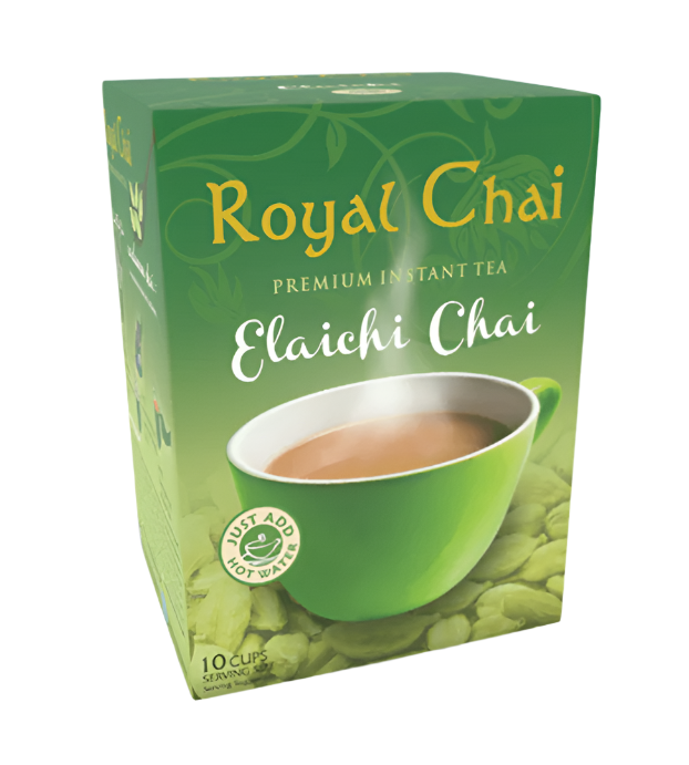 Royal Chai Elaichi (Cardamom) Premium Instant Indian Tea – Unsweetened | Worldfoodhub