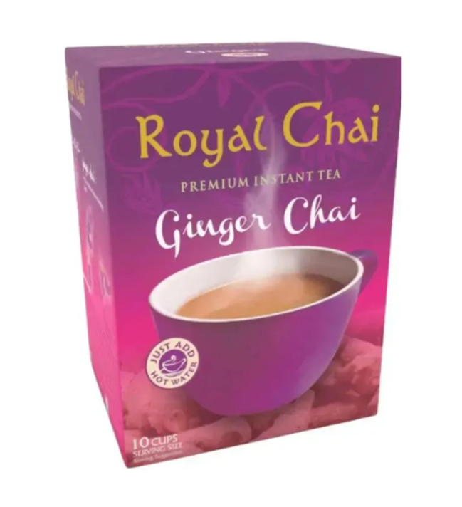 ROYAL CHAI Ginger Instant Masala Indian Tea – Unsweetened | Authentic Masala Chai with Ginger | Vegan-Friendly | Buy Online at WorldFoodHub