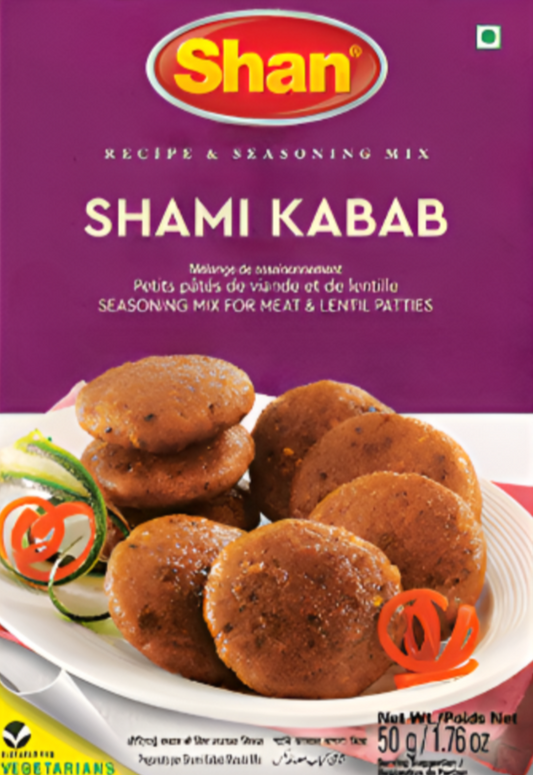 Shan Shami Kabab Masala 50g – Authentic Pakistani spice mix for Shami Kababs, available at WorldFoodHub