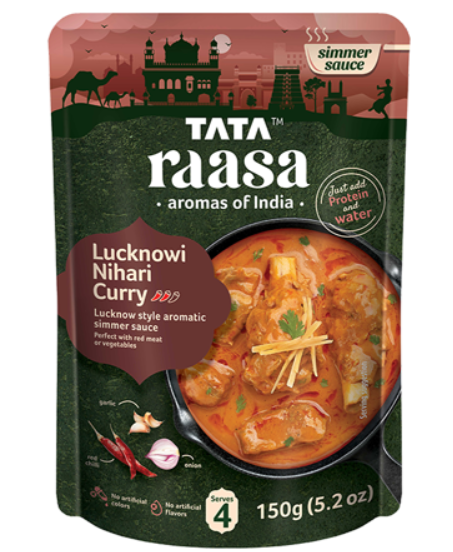 TATA RTE Raasa Lucknowi Nihari Curry ready-to-eat gourmet meal available at Worldfoodhub, featuring authentic Lucknow flavors.
