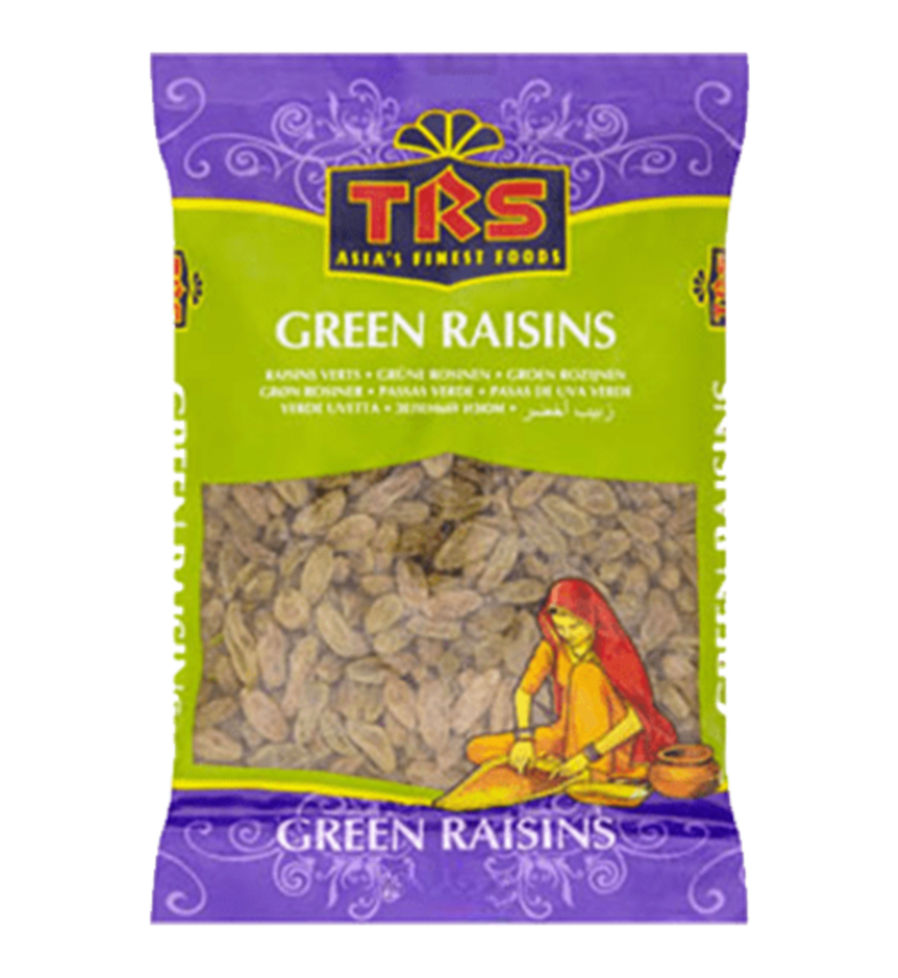 TRS Green Kishmish Raisins sold by Worldfoodhub – Naturally sweet and nutrient-packed dried grapes.