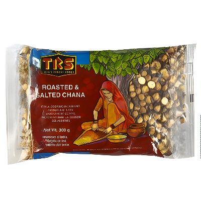 TRS Roasted Chana Plain Salted 500g available at Worldfoodhub, a healthy snack option