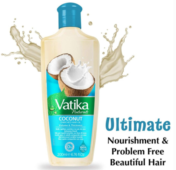 Vatika Coconut Hair Oil enriched with Indian spices – 200 ML bottle available at WorldFoodHub