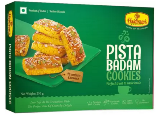 Haldiram Badam Pista Cookies 200g - Delicious Almond Pistachio Cookies from Worldfoodhub
