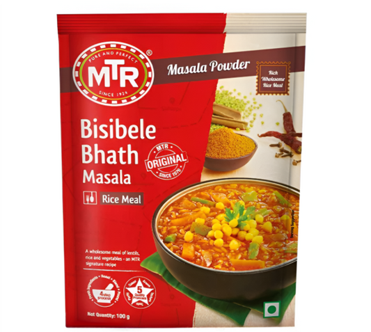  MTR Bisibele Bhath Masala 100g Pack - Traditional Karnataka Spice Blend