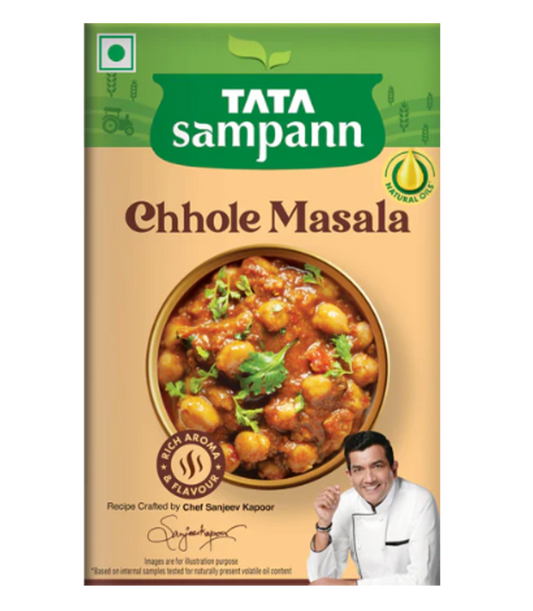 Tata Sampann Chhole Masala pack available on Worldfoodhub, perfect for chickpea curries

