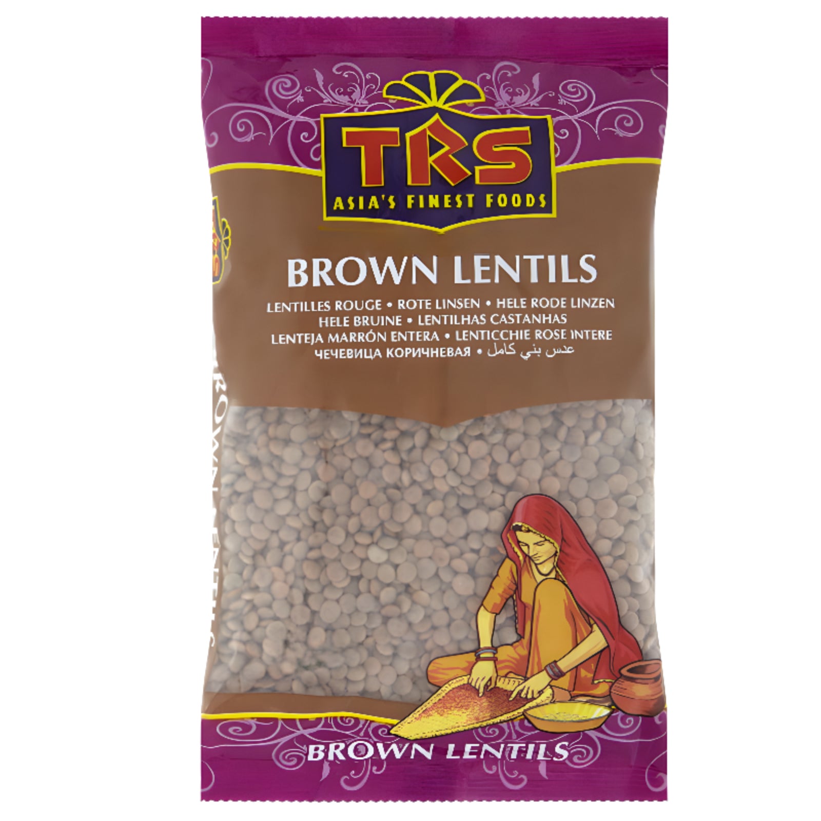 Worldfoodhub Whole Brown Lentils (TRS Sabut Masoor) - Natural, Protein-Rich, and Versatile Lentils for Soups, Curries, and Salads.
